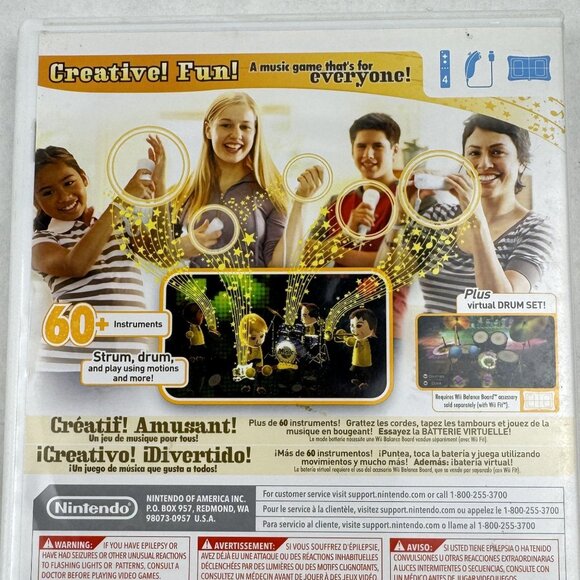 Nintendo Wii Music Game Complete Interactive Musical 60 Instruments E Everyone - Picture 3 of 5